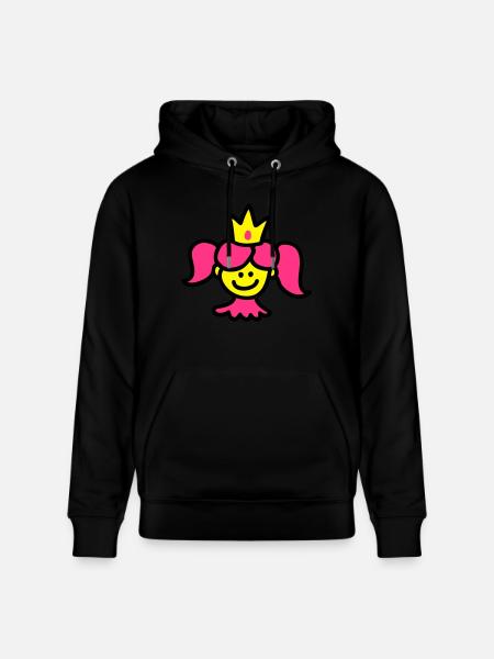 Princess with crown 3 - Stanley/Stella CRUISER Unisex Organic Hoodie - black