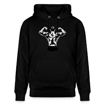 Body Building - Stanley/Stella CRUISER Unisex Organic Hoodie - black - Front - Alina (178cm) & Michal (187cm)