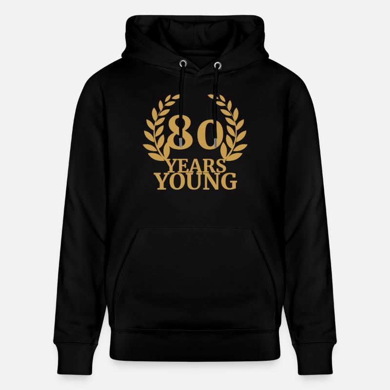 80e anniversaire: 80 ans Jeunes - Sweat à capuche bio CRUISER Stanley/Stella Unisexe - noir