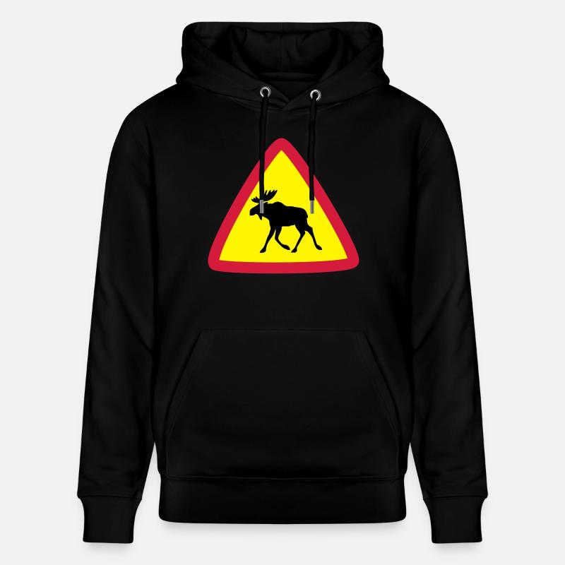 Elk warning 3clr - Sweat à capuche bio CRUISER Stanley/Stella Unisexe - noir