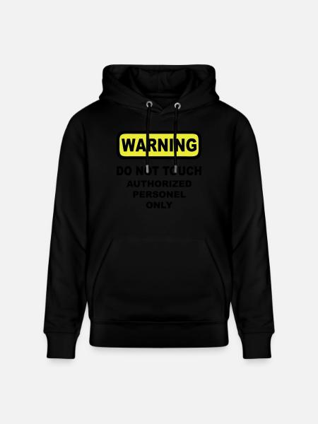 warning humor - Stanley/Stella CRUISER Unisex Organic Hoodie - black