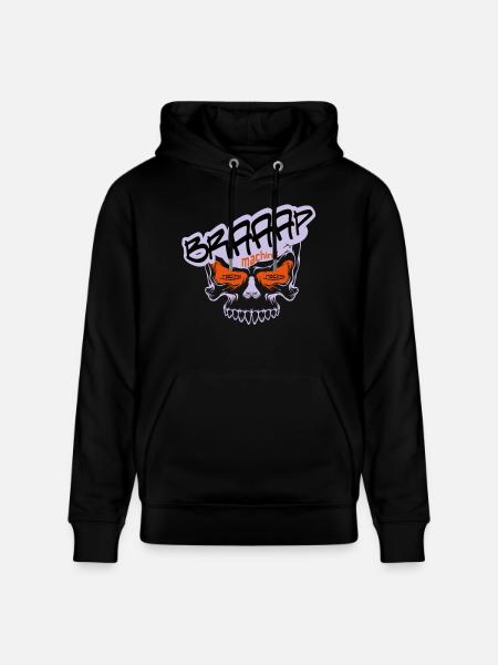 Braaap BIG Skull - Stanley/Stella Unisex Bio-Hoodie CRUISER - Schwarz