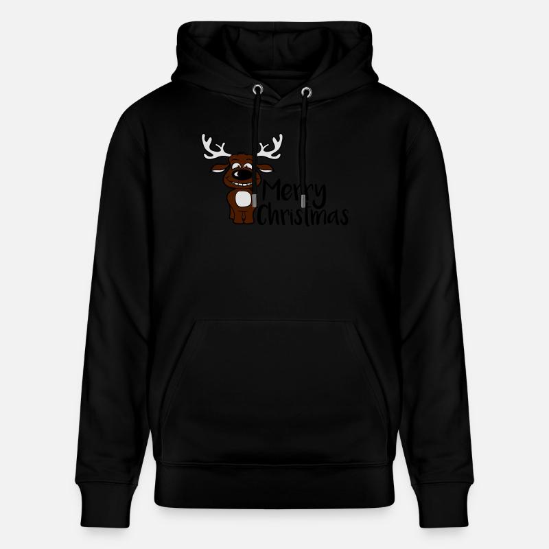 Joyeux Noël Moose - Sweat à capuche bio CRUISER Stanley/Stella Unisexe - noir