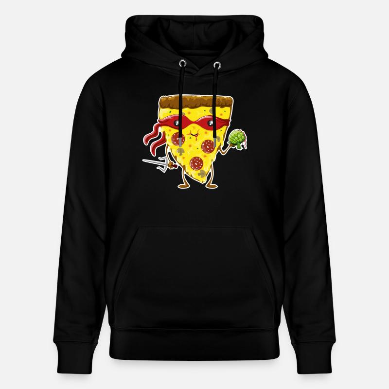 Ninja Pizza eats turtle - Sweat à capuche bio CRUISER Stanley/Stella Unisexe - noir