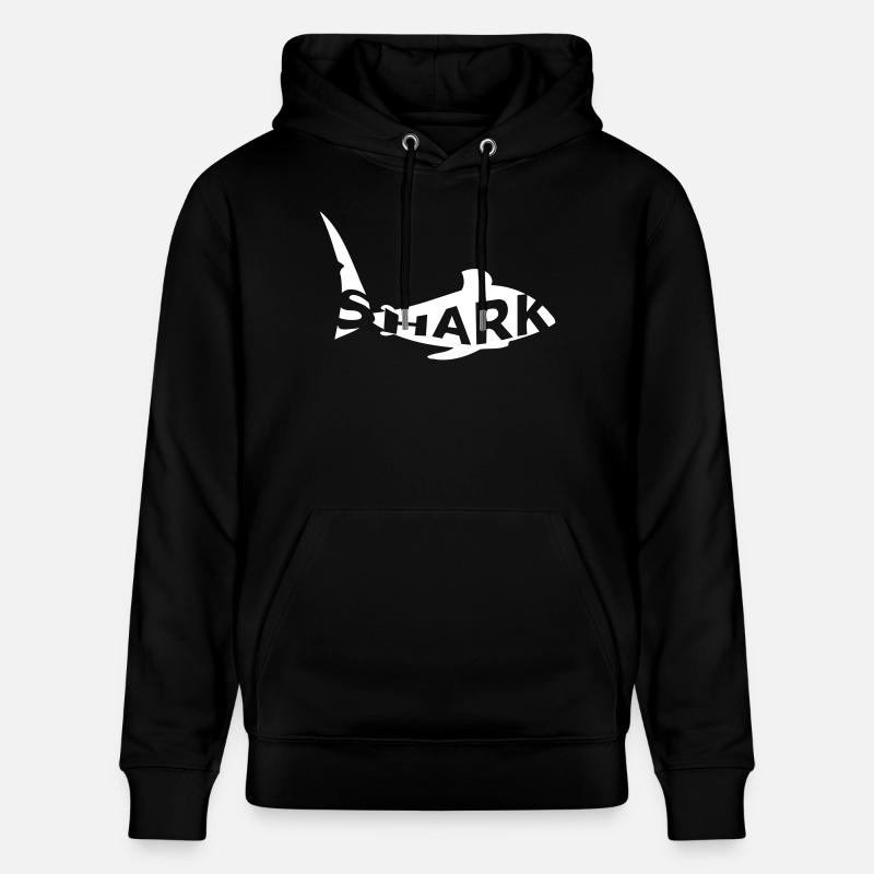requins avec requin texte - Sweat à capuche bio CRUISER Stanley/Stella Unisexe - noir