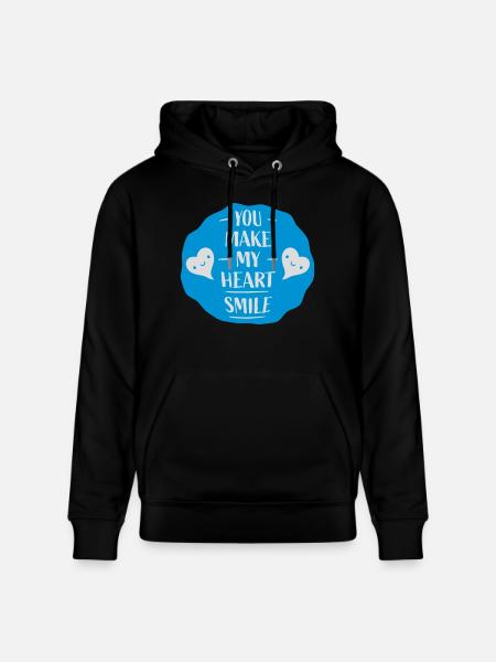 make my heart smile - Stanley/Stella Unisex Bio-Hoodie CRUISER  - Schwarz
