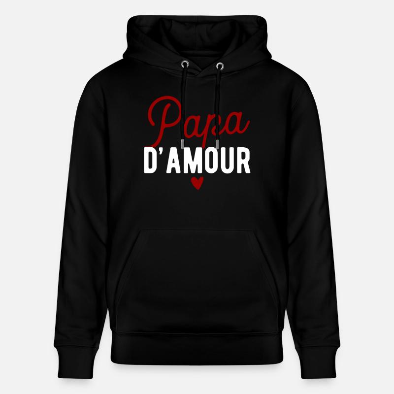 Papa d'amour cadeau - Sweat à capuche bio CRUISER Stanley/Stella Unisexe - noir