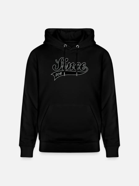 Birthday - Since 2011 - Stanley/Stella CRUISER Unisex Organic Hoodie - black