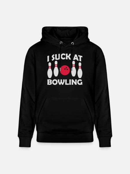 I suck at bowling - Stanley/Stella CRUISER Unisex Organic Hoodie - black