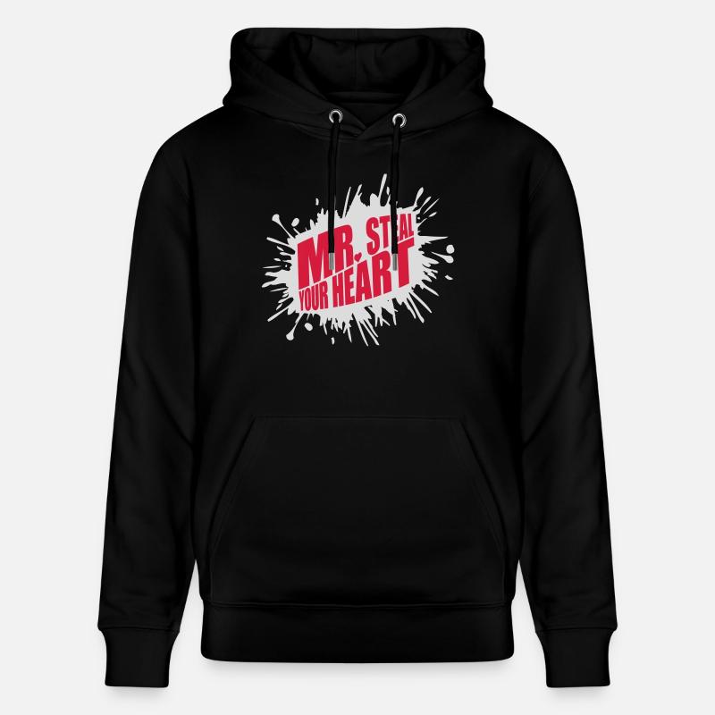 Monsieur vole votre cœur - Sweat à capuche bio CRUISER Stanley/Stella Unisexe - noir