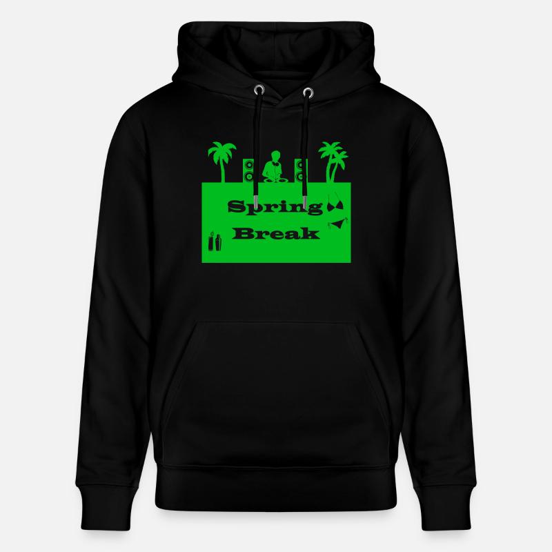 spring break vert - Sweat à capuche bio CRUISER Stanley/Stella Unisexe - noir