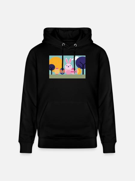 Easter Bunny No.07 - Stanley/Stella CRUISER Unisex Organic Hoodie - black
