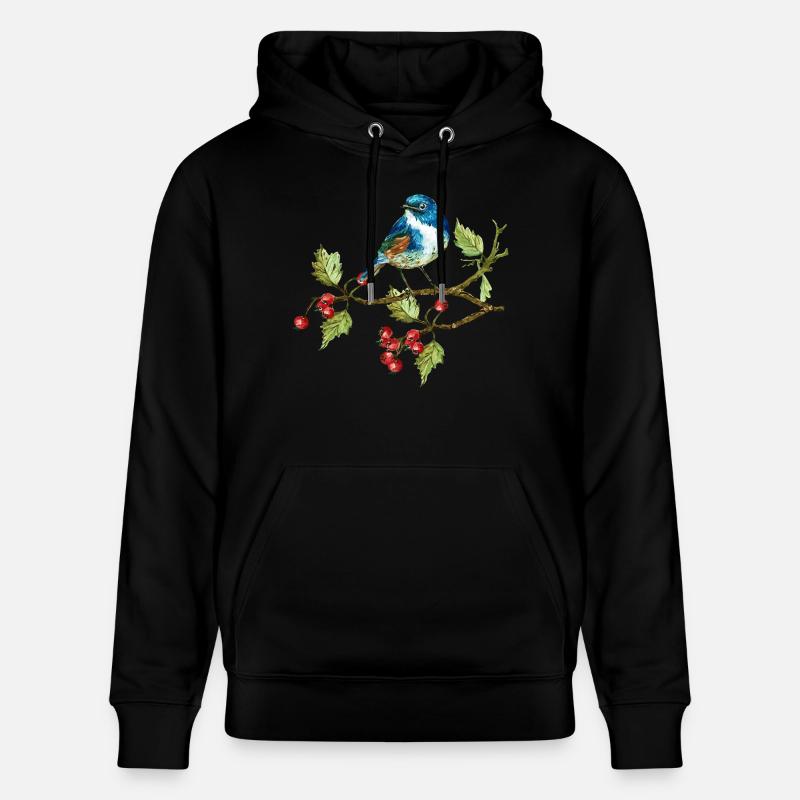 Bunter Vogel - Stanley/Stella Unisex Bio-Hoodie CRUISER  - Schwarz