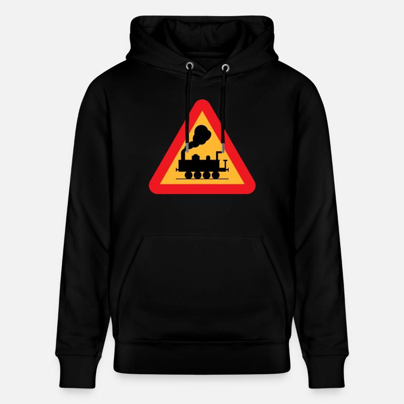 Zug Warnzeichen - Stanley/Stella Unisex Bio-Hoodie CRUISER  - Schwarz