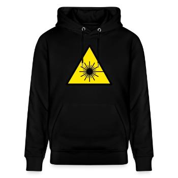 laser - Stanley/Stella Unisex Bio-Hoodie CRUISER  - Schwarz - Vorne - Alina (178cm) & Michal (187cm)