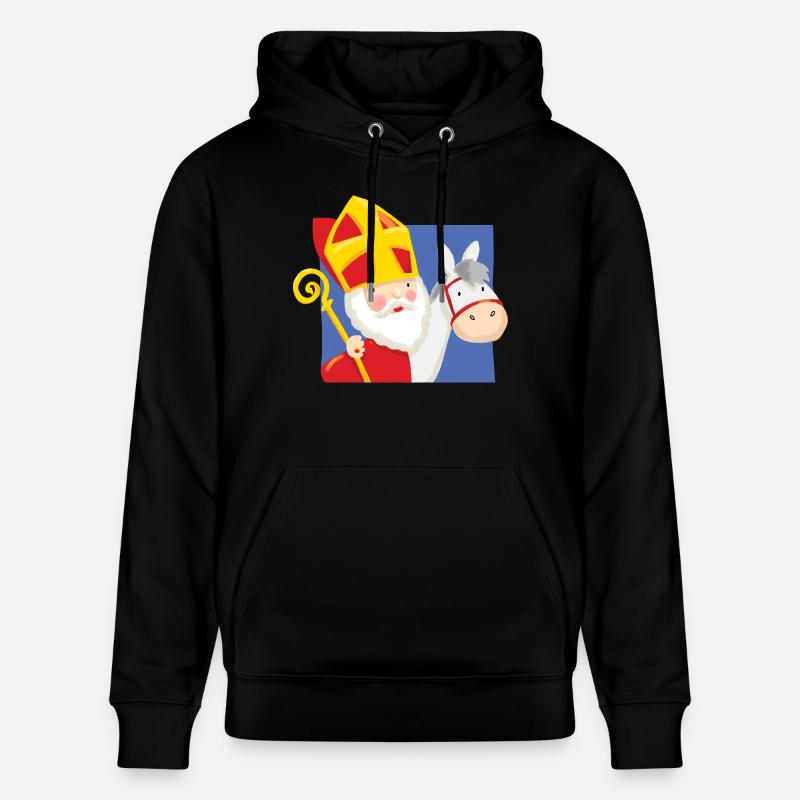 Père Noël sur Champignon - Sweat à capuche bio CRUISER Stanley/Stella Unisexe - noir
