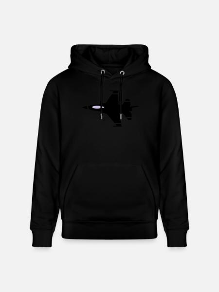 jet flying - Stanley/Stella CRUISER Unisex Organic Hoodie - black