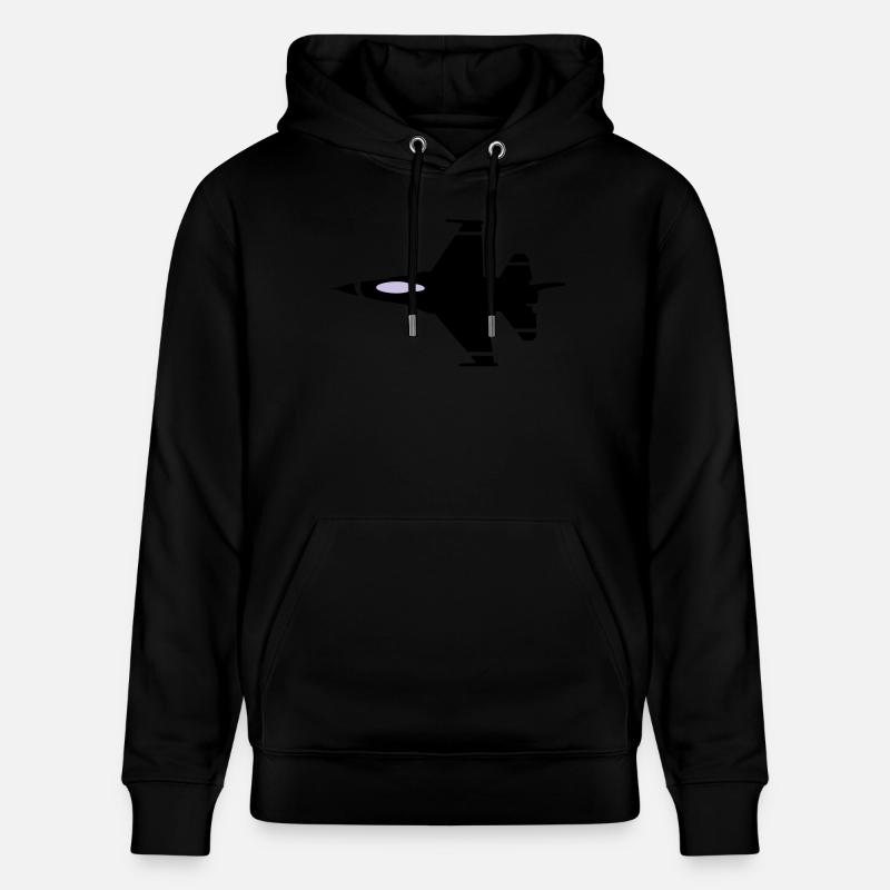 kampfjet - Stanley/Stella Unisex Bio-Hoodie CRUISER  - Schwarz