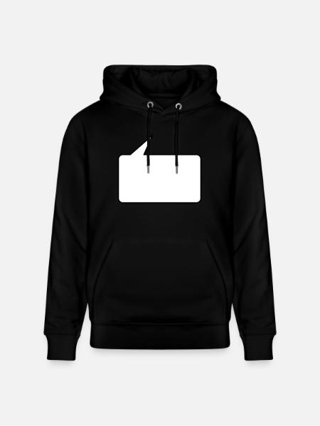 Sprechblase eckig klein 2c - Stanley/Stella CRUISER Unisex Organic Hoodie - black