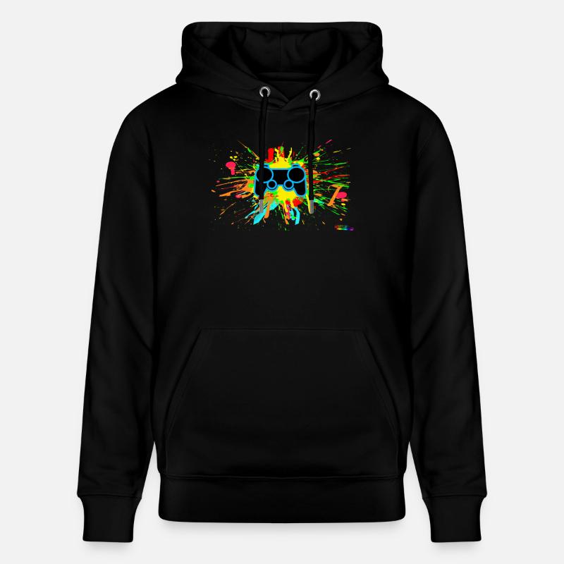 Graffiti-Controller Splatter - Stanley/Stella Unisex Bio-Hoodie CRUISER  - Schwarz