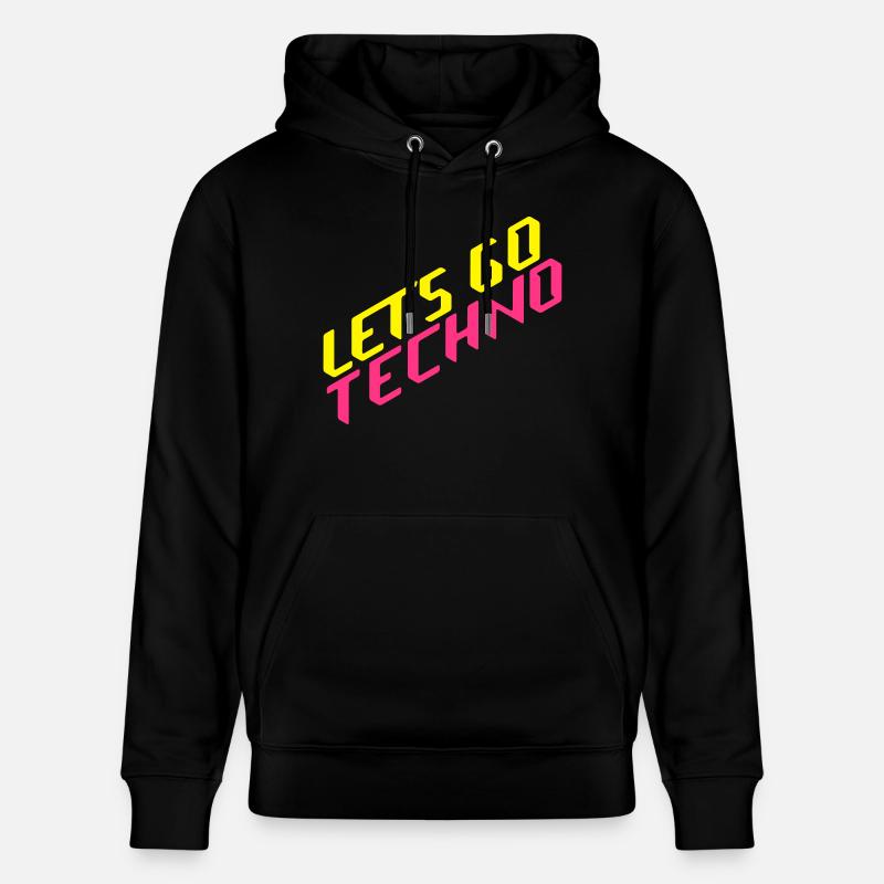 let's go techno - Sweat à capuche bio CRUISER Stanley/Stella Unisexe - noir
