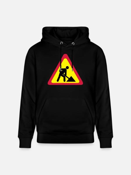panneau chantier travaux 2303 - Sweat à capuche bio CRUISER Stanley/Stella Unisexe - noir