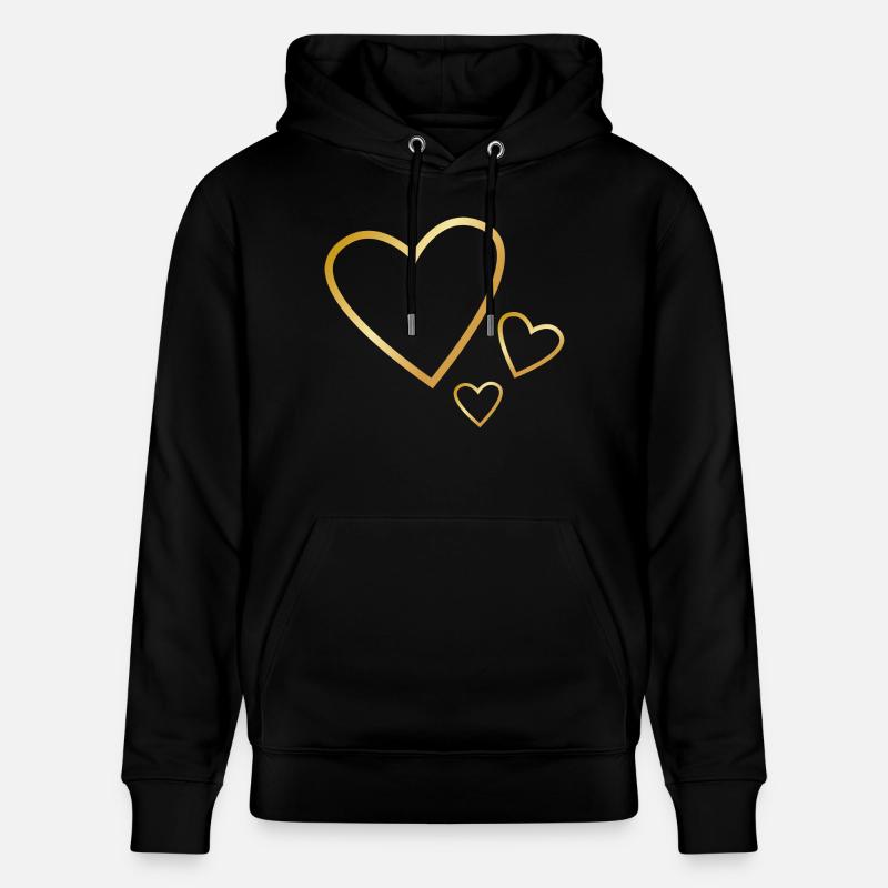 3 Coeurs Symbole - Sweat à capuche bio CRUISER Stanley/Stella Unisexe - noir