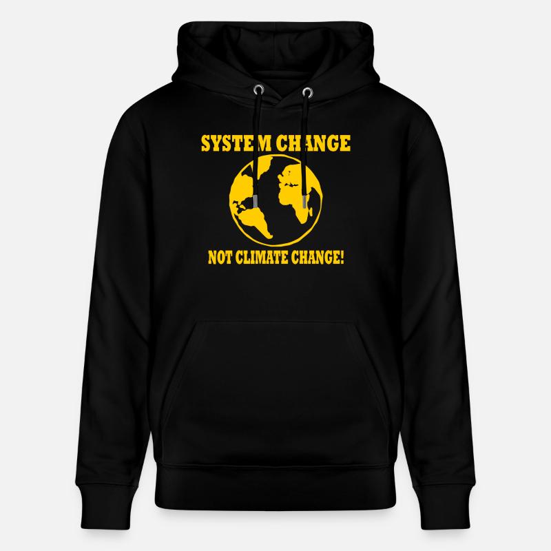 system change not climate change - Stanley/Stella Unisex Bio-Hoodie CRUISER  - Schwarz