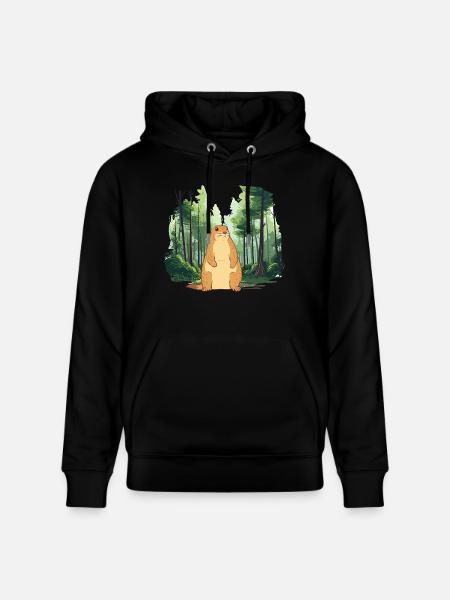 Strong groundhog nature landscape - Stanley/Stella CRUISER Unisex Organic Hoodie - black