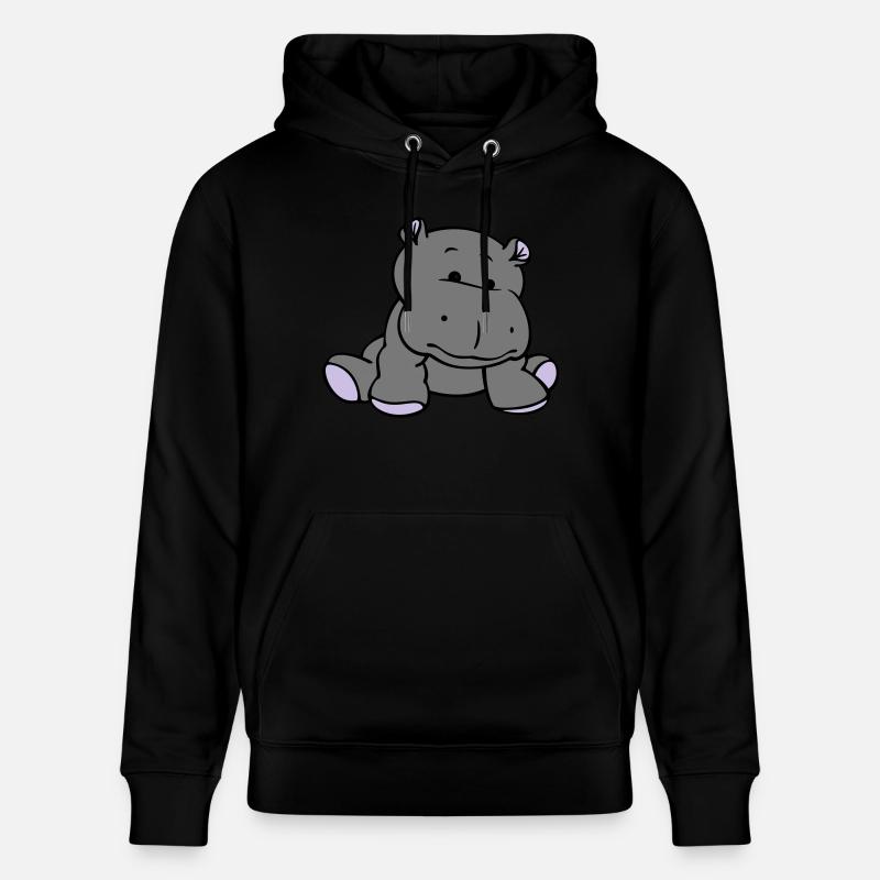 Hippo- / Nilpferd- / Flusspferd-Baby (3C) - Stanley/Stella Unisex Bio-Hoodie CRUISER  - Schwarz