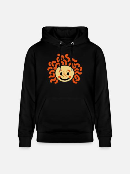 Child with freckles - Stanley/Stella CRUISER Unisex Organic Hoodie - black