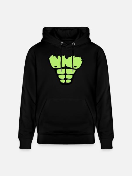 muscle_chest_wu2 - Stanley/Stella CRUISER Unisex Organic Hoodie - black