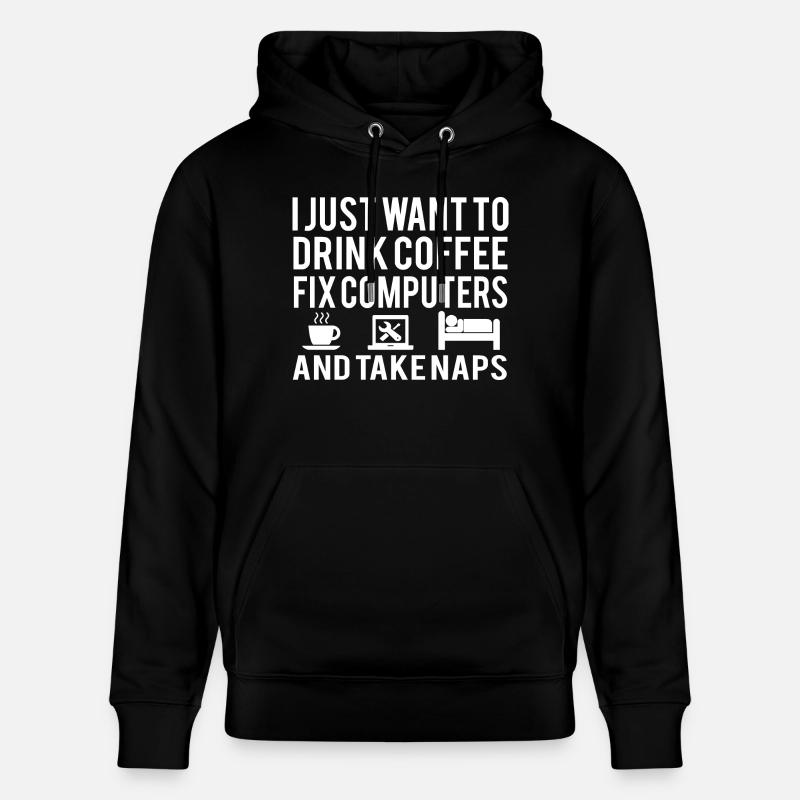 Computer Techniker - Stanley/Stella Unisex Bio-Hoodie CRUISER  - Schwarz