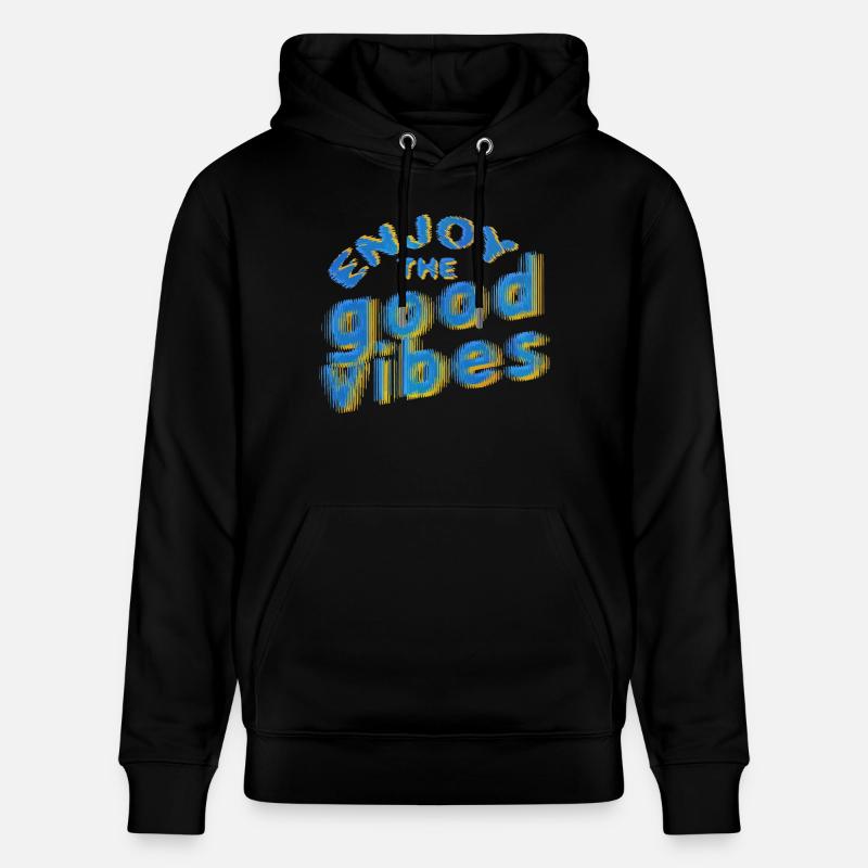 Good Vibes (lettrage) 02 - Sweat à capuche bio CRUISER Stanley/Stella Unisexe - noir