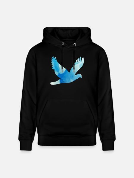 Dove flying - Stanley/Stella CRUISER Unisex Organic Hoodie - black