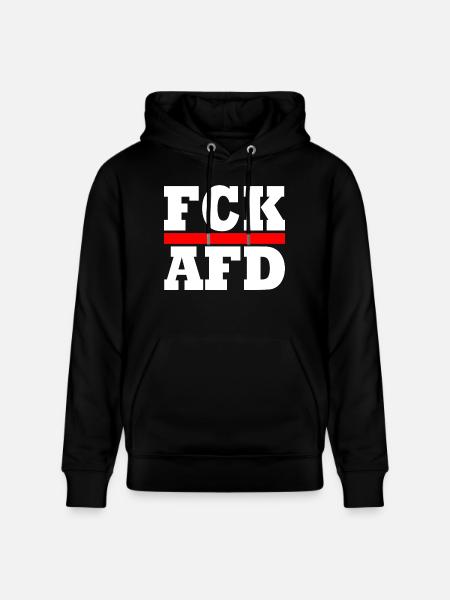 Fck afd - Stanley/Stella CRUISER Unisex Organic Hoodie - black