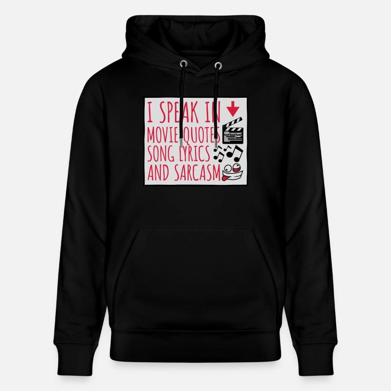 speak lyrics and sarcasm - Stanley/Stella Unisex Bio-Hoodie CRUISER  - Schwarz