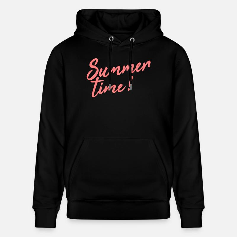 summer time - Stanley/Stella Unisex Bio-Hoodie CRUISER  - Schwarz