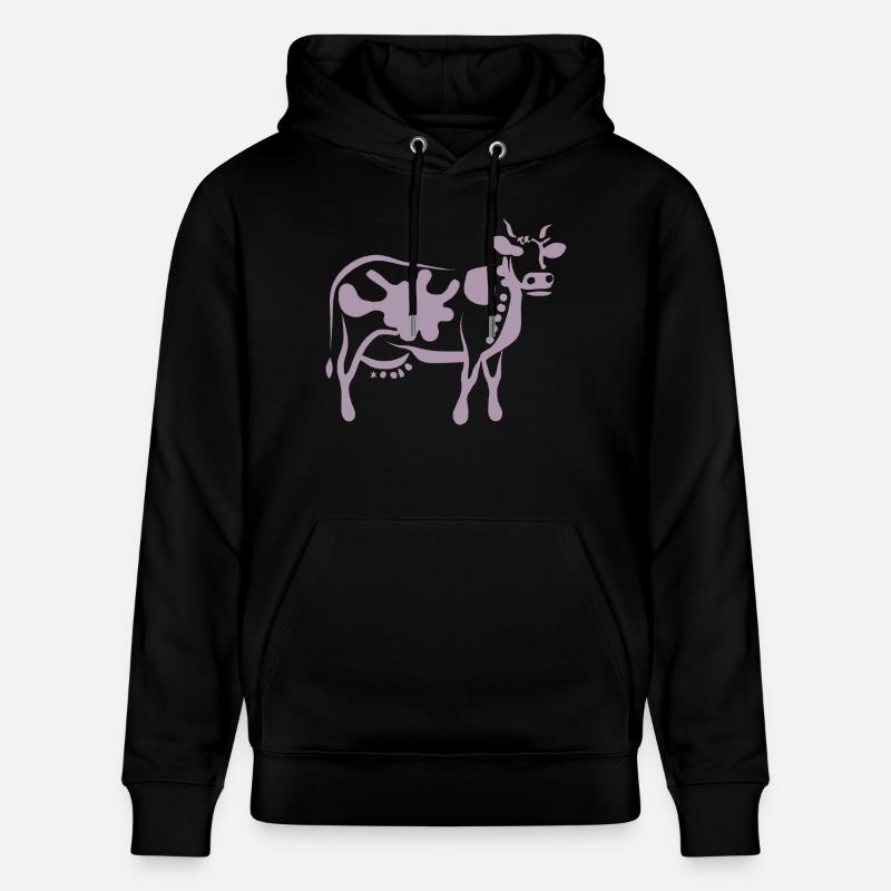 Cow Art Abstrait - Sweat à capuche bio CRUISER Stanley/Stella Unisexe - noir