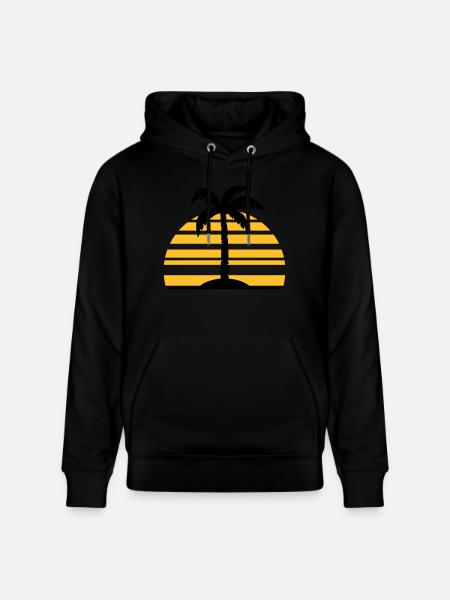 Palm - Stanley/Stella CRUISER Unisex Organic Hoodie - black
