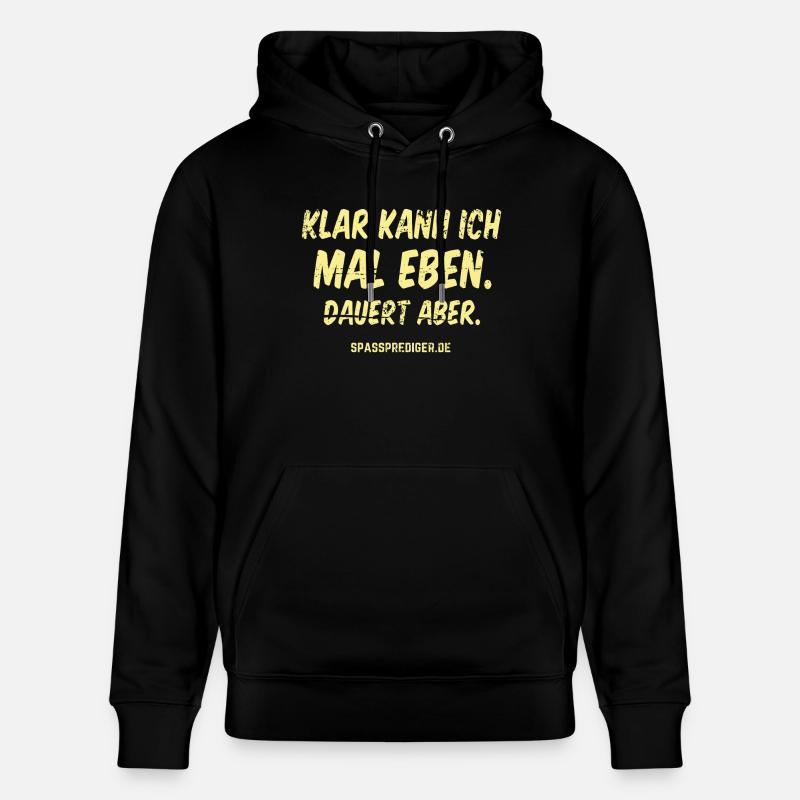 Mal eben - Stanley/Stella Unisex Bio-Hoodie CRUISER  - Schwarz