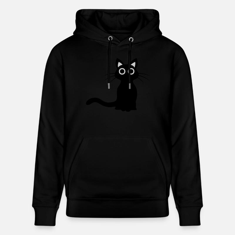 Süße schwarze Katze - Stanley/Stella Unisex Bio-Hoodie CRUISER  - Schwarz