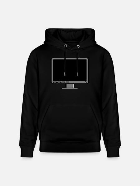 Icon Logo Computer Screen - Stanley/Stella CRUISER Unisex Organic Hoodie - black