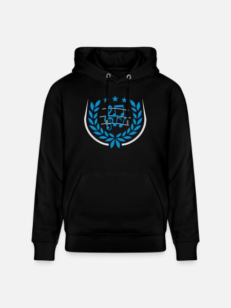 Music clef Laurel wreath - Stanley/Stella CRUISER Unisex Organic Hoodie - black