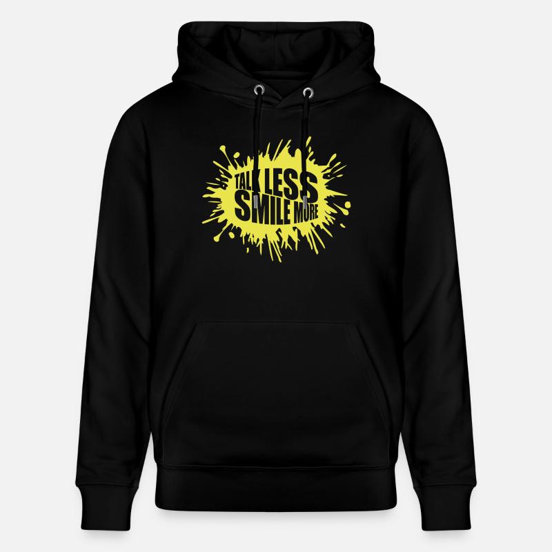 parler moins sourire plus - Sweat à capuche bio CRUISER Stanley/Stella Unisexe - noir