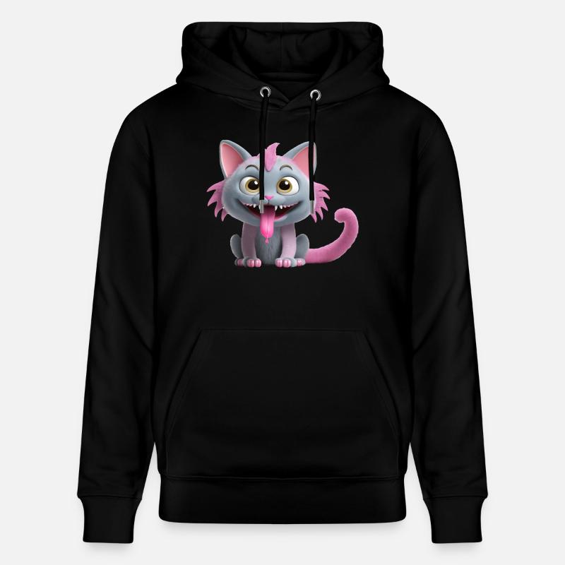 Chat monstre effrayant et mignon - Sweat à capuche bio CRUISER Stanley/Stella Unisexe - noir