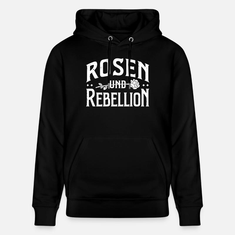 Rosen und Rebellion - Sweat à capuche bio CRUISER Stanley/Stella Unisexe - noir