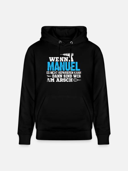MANUEL - kann es reparieren - Stanley/Stella Unisex Bio-Hoodie CRUISER  - Schwarz