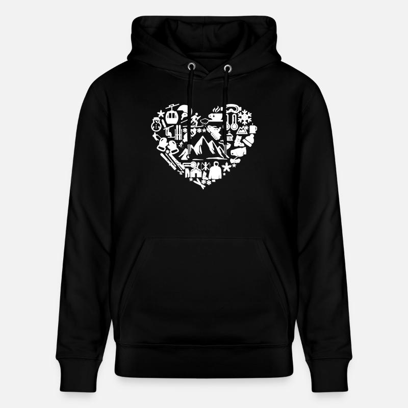 Coeur de ski chemise - Sweat à capuche bio CRUISER Stanley/Stella Unisexe - noir