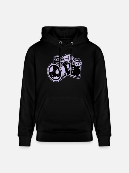 camera - Sweat à capuche bio CRUISER Stanley/Stella Unisexe - noir
